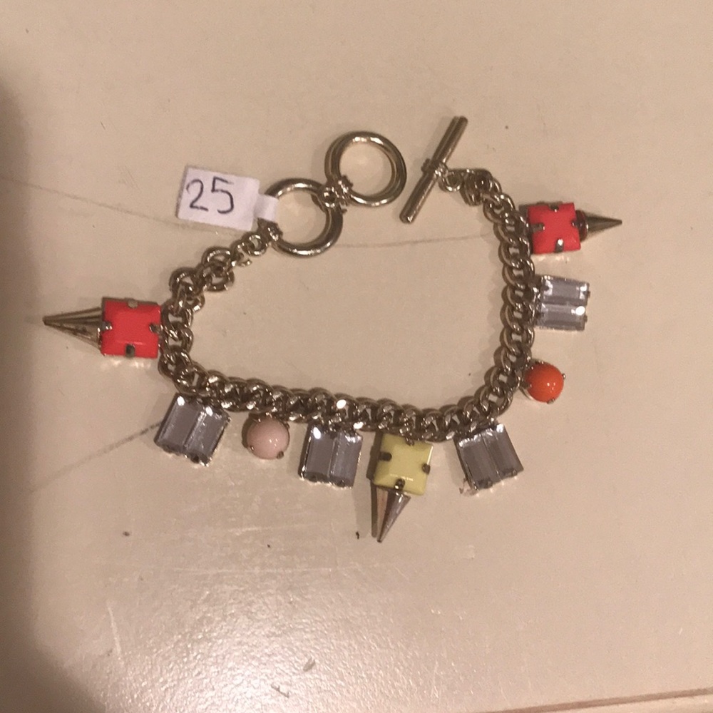 Spiked charm bracelet